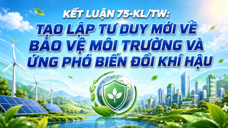 Kết luận 75-KL/TW: Tạo lập tư duy mới về bảo vệ môi trường và ứng phó biến đổi khí hậu