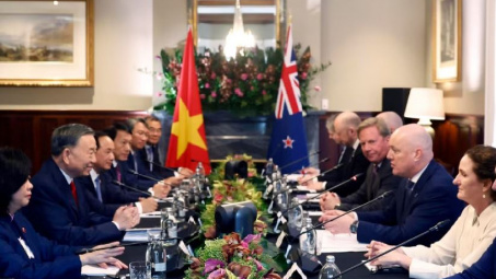 Tổng Bí thư, Chủ tịch nước Tô Lâm hội đàm với Thủ tướng New Zealand
