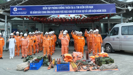 Công ty Điện lực Quảng Ninh diễn tập phòng, chống thiên tai & tìm kiếm cứu nạn, đảm bảo cung ứng điện khu vực Đặc khu Cô Tô