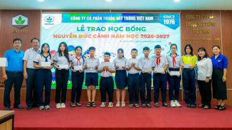 Vipesco trao 45 suất học bổng Nguyễn Đức Cảnh năm học 2026-2027