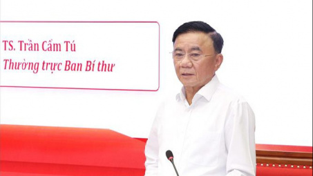 Thường trực Ban Bí thư Trần Cẩm Tú trao đổi chuyên đề về xây dựng Đảng với các Ủy viên Trung ương Đảng khóa XIV