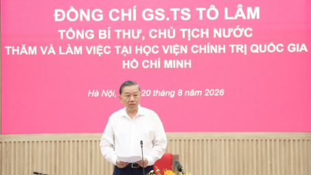 Tổng Bí thư, Chủ tịch nước thăm và làm việc tại Học viện Chính trị Quốc gia Hồ Chí Minh