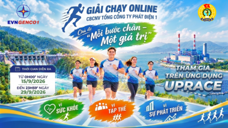 EVNGENCO1 phát động Giải chạy online CBCNVLĐ năm 2026