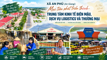 Xã An Phú (An Giang): Mục tiêu phát triển thành trung tâm kinh tế biên mậu, dịch vụ logistics và thương mại
