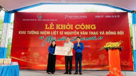 Petrolimex tài trợ 2,8 tỷ đồng xây dựng Khu tưởng niệm liệt sĩ Nguyễn Văn Thạc và đồng đội