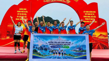 Công ty cổ phần Nhiệt điện Quảng Ninh tích cực hưởng ứng Giải chạy online EVNGENCO1 năm 2026