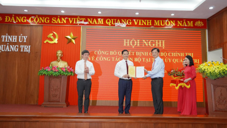 Ông Vương Quốc Tuấn giữ chức Bí thư Tỉnh ủy Quảng Trị