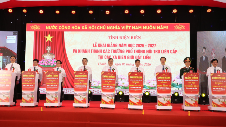 Điện Biên: Khánh thành trường nội trú liên cấp Thanh Nưa nhân dịp khai giảng năm học mới