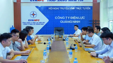 Đoàn công tác NSMO làm việc tại Công ty Điện lực Quảng Ninh