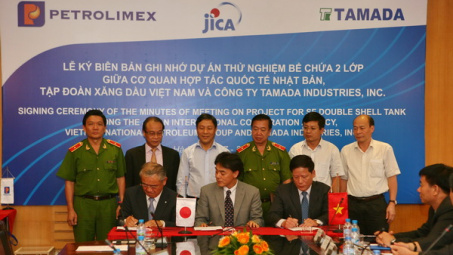 Petrolimex, Jica Việt Nam và Tamada chính thức ký biên bản ghi nhớ hợp tác triển khai dự án thử nghiệm bể chứa 2 lớp phòng tránh rò rỉ chất nguy hại