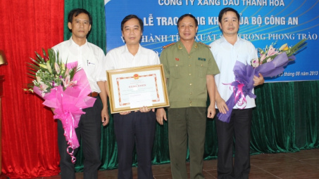 Bộ Công An khen Petrolimex Thanh Hóa về thành tích bảo vệ ANTQ