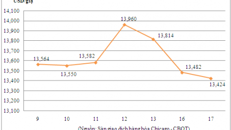 Tổng hợp giá nông sản trên sàn CBOT ngày 18/9/2013