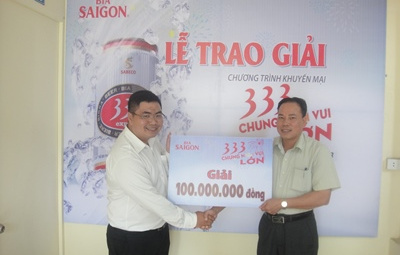 Sabeco: Trao giải chương trình khuyến mãi "333 - chung niềm vui lớn"