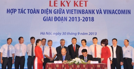 Vinacomin và VietinBank tiếp tục hợp tác  phát triển toàn diện giai đoạn 2013 - 2018