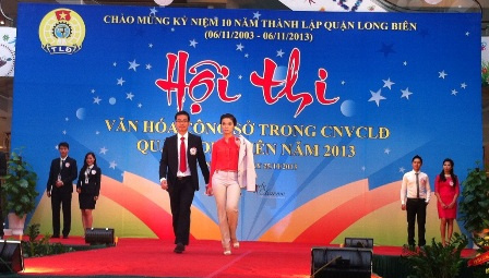 May 10 tham dự hội thi "Văn hóa công sở" trong CNVC-LĐ Quận Long Biên năm 2013