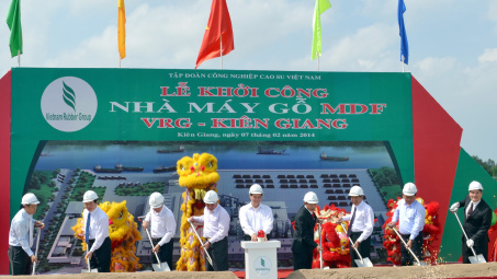  VRG: Khởi công nhà máy chế biến Gỗ MDF  VRG - Kiên Giang