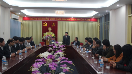 Đoàn trường chính trị Nguyễn Văn Cừ thăm và làm việc tại Công ty than Mạo Khê