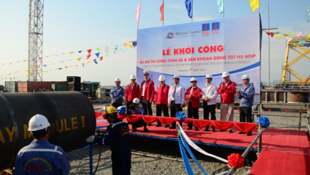 Khởi công dự án thi công chân đế và sàn khoan giàn H5 mỏ Tê Giác Trắng