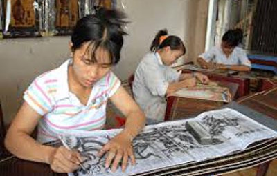 Khai giảng khóa đào tạo, truyền nghề thêu ren đính cườm xuất khẩu