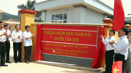 Vinachem: Khánh thành Trường mầm non Xuân Đài – Tân Sơn – Phú Thọ
