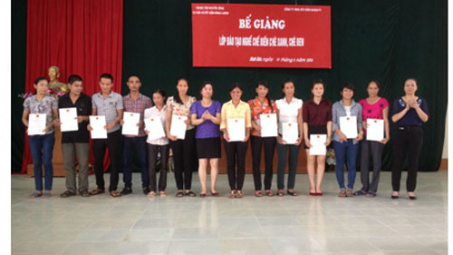 Phú Thọ: Bế giảng các khoá đào tạo nghề tháng 9/2014