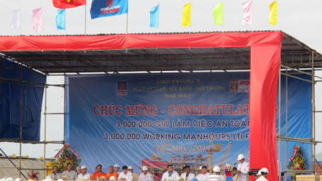Dự án HRD đạt 3 triệu giờ an toàn 