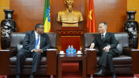 Thứ trưởng Trần Quốc Khánh tiếp đoàn Phó Thủ tướng nước Cộng hòa Dân chủ liên bang Ethiopia