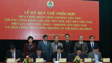 Ngành Công Thương: 5 Công đoàn lớn ký kết quy chế hoạt động