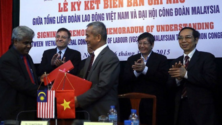 Tổng LĐLĐVN và Đại hội CĐ Malaysia: Ký bản ghi nhớ phối hợp hành động và hợp tác