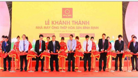 Khánh thành Nhà máy ống thép Hoa Sen Bình Định