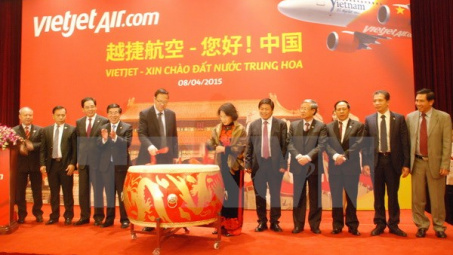 Hãng hàng không VietJet Air công bố đường bay đến Trung Quốc