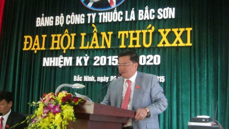 Đại hội Đảng bộ Công ty Thuốc lá Bắc Sơn lần thứ XXI, nhiệm kỳ 2015 – 2020