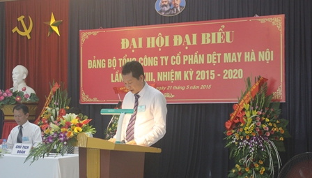Hanosimex: Đại hội đại biểu Đảng bộ khóa XIII (nhiệm kỳ 2015-2020)