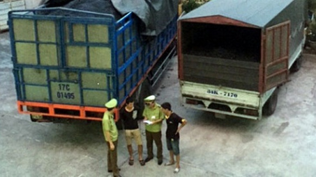 Quảng Ninh: bắt 04 xe ô tô vận chuyển hơn 85 tấn than trái phép