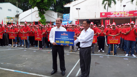 Bia Sài Gòn hỗ trợ các phong trào công nhân tại TP. Hồ Chí Minh 
