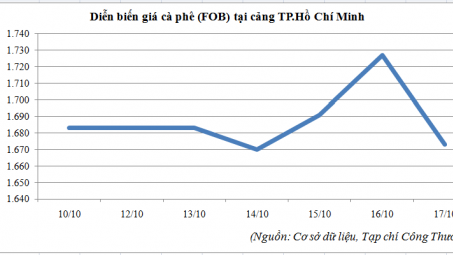 Diễn biến giá cà phê tại cảng TP.Hồ Chí Minh (10/10 – 17/10/2015)