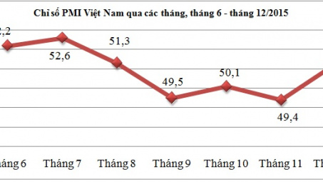 PMI Việt Nam tháng 12/2015 tăng trưởng trở lại