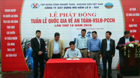  Cty Xây dựng mỏ Hầm lò II hưởng ứng tuần lễ AT-VSLĐ-PCCN