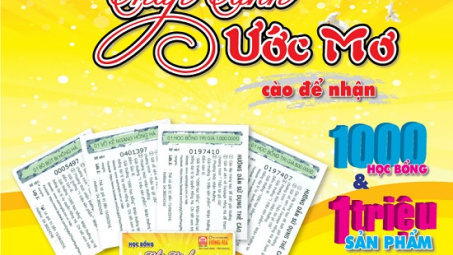 Văn phòng phẩm Hồng Hà: Chương trình khuyến mại Học bổng “Chắp cánh ước mơ” năm 2016,  tổng trị giá lên đến 5 tỷ đồng