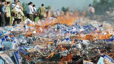 Thuốc lá lậu vẫn cần phải tiêu hủy
