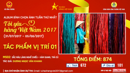 4 tác phầm đầu tiên đạt giải Tuần Hoạt động Bình chọn ảnh Tôi yêu hàng Việt Nam năm 2017