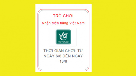 AGTEX 28 – doanh nghiệp đầu tiên ra mắt Trò chơi Nhận diện hàng Việt Nam năm 2017
