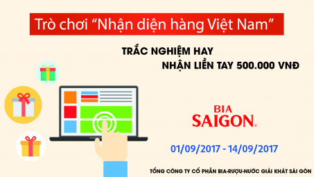 Khởi động Trò chơi Nhận diện hàng Việt Nam năm 2017 của SABECO
