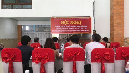 Khuyến công Vĩnh Phúc: Hỗ trợ ứng dụng máy móc thiết bị tiến tiến sản xuất tôn lợp 