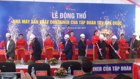 Work on container factory starts in Nghe An 