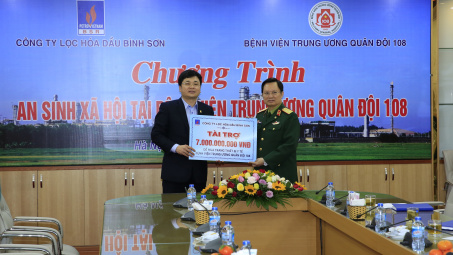 BSR hỗ trợ 7 tỷ đồng cho Bệnh viện Quân đội 108