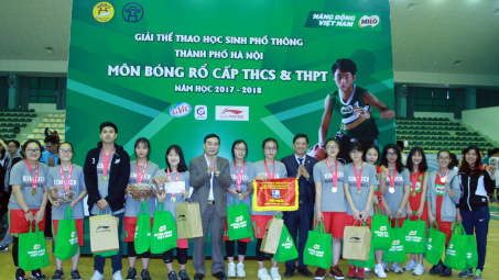 Bế mạc giải bóng rổ học sinh phổ thông Hà Nội năm học 2017-2018
