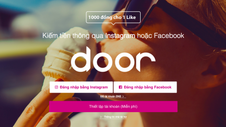 Bất kỳ ai cũng có thể kiếm tiền dựa trên lượng Like với nền tảng "door vn"