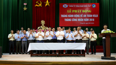 Than Nam Mẫu: Tích cực hưởng ứng Tháng hành động về AT-VSLĐ