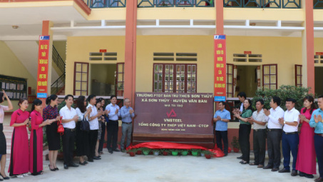 VNSTEEL: Khánh thành công trình Trường PTDT Bán trú THCS Sơn Thủy 